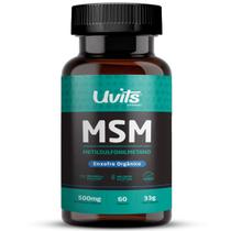 MSM Metilsulfonilmetano (Enxofre Org.) 500mg 60 Cáps - Uvits MSM Metilsulfonilmetano (Enxofre Org.) 500mg 60 Cáps - Uvits