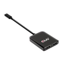 MST Hub Club 3D CSV-1555 USB3.2 Gen2 Type-C (modo DP Alt-Mode) para monitor duplo DisplayPort 4K60Hz M/F MST Hub Club 3D CSV-1555 USB3.2 Gen2 Type-C (modo DP Alt-Mode) para monitor duplo DisplayPort 4K60Hz M/F