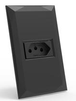 Mt- Cj Tomada 20A Horizontal Montado 4X2 - Doha Preto Mt- Cj Tomada 20A Horizontal Montado 4X2 - Doha Preto