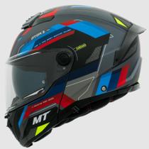 Mt helmets capacete atom 2 bast a2 - azul/cinza mate Mt helmets capacete atom 2 bast a2 - azul/cinza mate