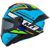 Mt helmets capacete targo s torvi a17 - azul claro/ laranja gloss Mt helmets capacete targo s torvi a17 - azul claro/ laranja gloss