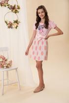 Mt250 - conjunto blusa viscolycra saia toque de seda plissada 12