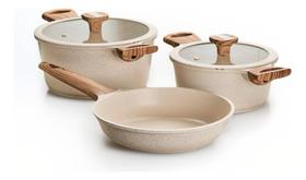 Mta Titanium Jogo De Panela Indução Cozinha Cerâmica 3pcs
