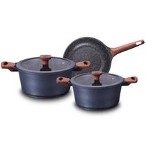 Mta Titanium Jogo De Panela Indução Cozinha Cerâmica Rapido Cor Azul-escuro