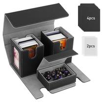 MTG Deck Box TiMovo Commander com 2 monitores Commander preto+cinza MTG Deck Box TiMovo Commander com 2 monitores Commander preto+cinza