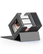 MTG Deck Box ZLCA Commander com janela de exibição preta e cinza