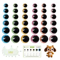 MUCUNNIA 180 unidades 3D Moon Glitter Safety Eyes 12-30 mm para bricolage