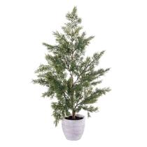 Muda de cipreste verde artificial em vaso Vickerman 24"