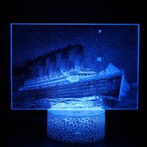 Mudança de cor LED 3D Night Light Stars Warships para crianças