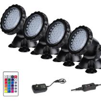 Mudança de cor submersível Pond Lights ZHGSERVU com controle remoto Mudança de cor submersível Pond Lights ZHGSERVU com controle remoto