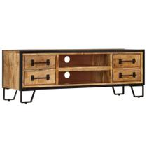Mueble para TV Casafoyer 120x30x40 cm con Cajones de Madera Maciza de Mango Mueble para TV Casafoyer 120x30x40 cm con Cajones de Madera Maciza de Mango
