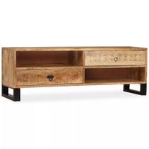 Mueble para TV Casafoyer de Madera Maciza de Mango con 2 Estantes y 2 Cajones