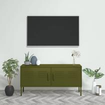 Mueble para TV Casafoyer Verde Oliva de Acero 105x35x30 cm Mueble para TV Casafoyer Verde Oliva de Acero 105x35x30 cm