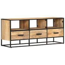 Mueble para TV vidaXL de madera sólida de mango rústica con cajones 110x30x45 cm