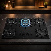 Mueller Cooktop 5 Bocas Tripla Chama Preto e Branco Bivolt 2400W Potência Garantia 12 Meses Fogão de Mesa Vidro Temperado GLP GN Conversível Mueller Cooktop 5 Bocas Tripla Chama Preto e Branco Bivolt 2400W Potência Garantia 12 Meses Fogão de Mesa Vidro Temperado GLP GN Conversível
