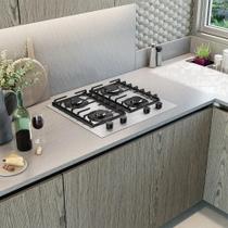 Mueller Cooktop Conversível a Gás Natural MCG4BL 4 Bocas Bivolt 2400W Mesa de Alumínio Grades de Ferro Fundido Mueller Cooktop Conversível a Gás Natural MCG4BL 4 Bocas Bivolt 2400W Mesa de Alumínio Grades de Ferro Fundido