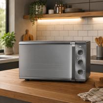 Mueller Forno Elétrico de Bancada MFB50F Espelhado 50L 127V e 220V Capacidade 50 Litros com Timer Sonoro e Luz Interna