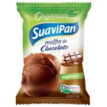MUFFIN DE CHOCOLATE ORGÂNICO SUAVIPAN 40g DISPLAY C 12 UNID.