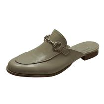 Mule Baixo Couro Almond