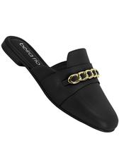 Mule beira rio 454323.108 sapato com detalhe em corrente feminino -