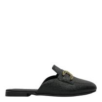 Mule Beira Rio Feminino Detalhe Metalizado Moderno Conforto