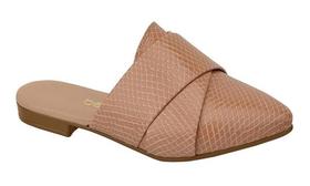 Mule Beira Rio Verniz Snack Nude 4134474