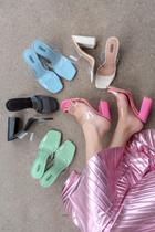 Mule Bloco Pâmela Transparente Gstore