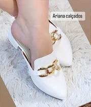 Mule Confortável em Couro Legítimo com Solado Emborrachado Mule Confortável em Couro Legítimo com Solado Emborrachado