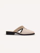 Mule Couro Recortes Off White Mule Couro Recortes Off White