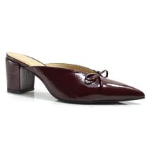 Mule de Couro e Salto Bloco Suzzara 528-8150 Mule de Couro e Salto Bloco Suzzara 528-8150
