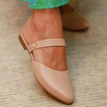 Mule em Couro Vivian Nude Mule em Couro Vivian Nude