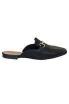 Mule Em Fivela Preto Croco Sua Cia Mule Em Fivela Preto Croco Sua Cia