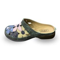 Mule Feminina em Couro Denin Indigo Confortável J.Gean