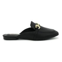 Mule Feminina Via Uno 304020 Fivela Social Sapato Salto Baixo