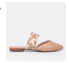 Mule Feminino Beira Rio Conforto Tecido Brilho