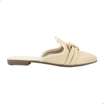 Mule Feminino Beira Rio Nobuck Iguana Creme