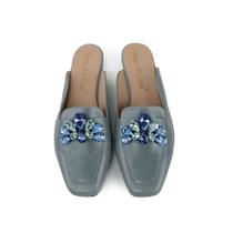 Mule Feminino Bem Me Quer Denim Bulgari Verde - M03 Mule Feminino Bem Me Quer Denim Bulgari Verde - M03
