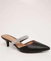 Mule Feminino Bico Fino Strass Vizzano-64000 Mule Feminino Bico Fino Strass Vizzano-64000