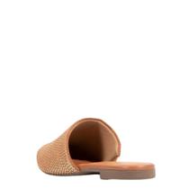 Mule Feminino Caramelo com Paetê Dourado Elegância E Conforto em Cada Passo