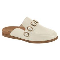 Mule Feminino Clog Branco Off Moleca 5826.104