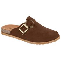Mule Feminino Clog Camurça Conhaque Moleca 5743.209 Mule Feminino Clog Camurça Conhaque Moleca 5743.209