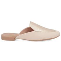 Mule Feminino Couro Vanilla Ouro Light Usaflex AG4024 Mule Feminino Couro Vanilla Ouro Light Usaflex AG4024