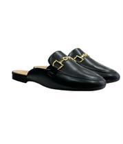 Mule feminino e sintético preto Sua Cia