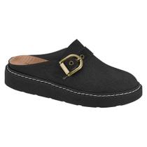 Mule Feminino Flatform Camurção Preto Modare 7411.101