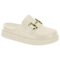 Mule Feminino Flatform Pelica Branco Off Vizzano 1434.104 Mule Feminino Flatform Pelica Branco Off Vizzano 1434.104