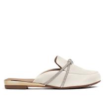 Mule Feminino Modare com Tiras de Strass Off White Mule Feminino Modare com Tiras de Strass Off White