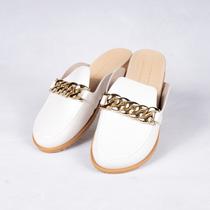 Mule Feminino Moleca 5743104 Branco Off