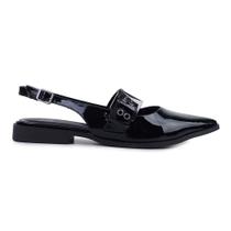 Mule Feminino Offline Verniz Preto - 5757