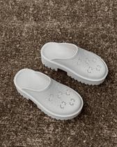 Mule Feminino Sandalia Sola Alta Tratorada Confortavel Macio Leve Moderno