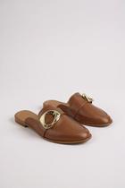 Mule Feminino Vizzano Bico Redondo Com Adorno Marrom Mule Feminino Vizzano Bico Redondo Com Adorno Marrom